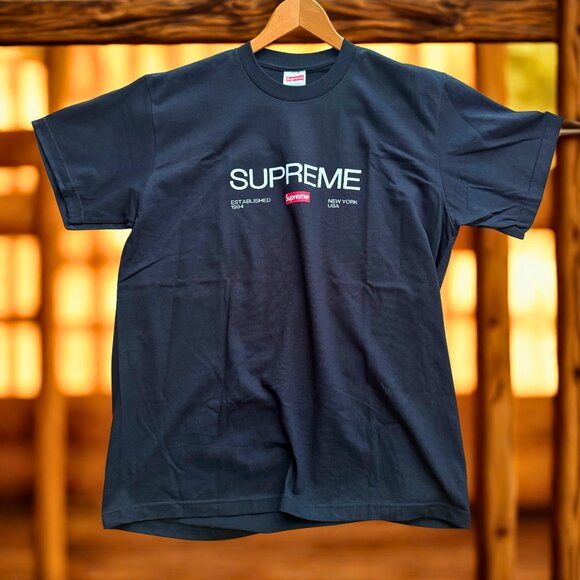 ⚜️SOLD⚜️ | SUPREME 🏷️ 2021 Supreme Est. 1994 Tee 'Black' | Short Sleeve - Picture 1 of 3